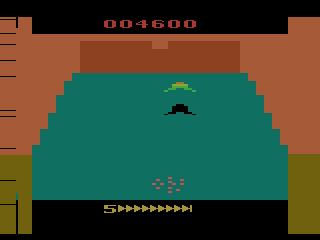 Zaxxon (Atari 2600) screenshot: Uh oh, a crash!