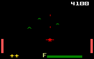 Zaxxon (Intellivision) screenshot: Flying through space