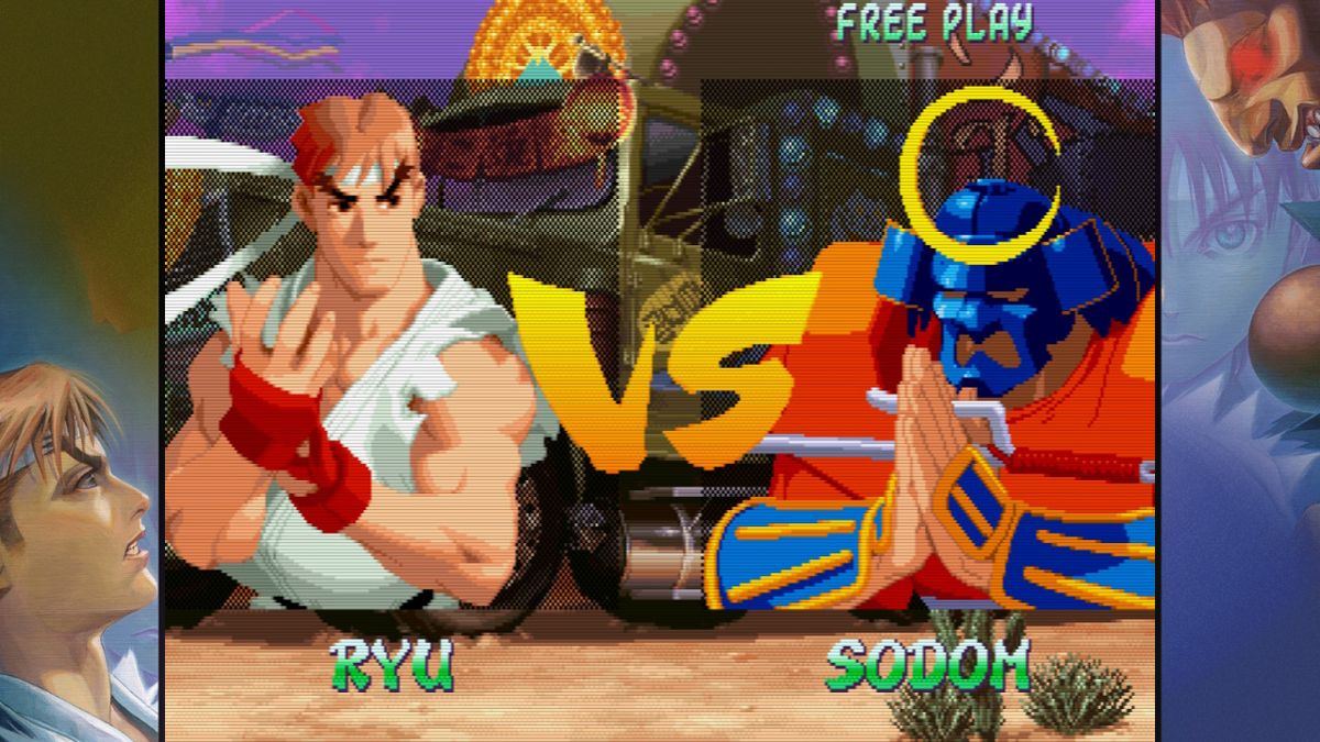 Street Fighter: 30th Anniversary Collection (Nintendo Switch) screenshot: Street Fighter Alpha 2 - Ryu vs Sodom