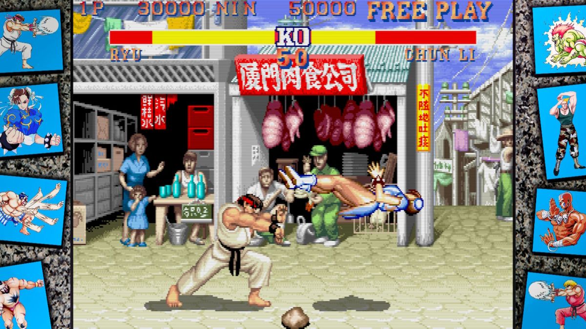 Street Fighter: 30th Anniversary Collection (Nintendo Switch) screenshot: SFII The World Warrior - Chun Li stage