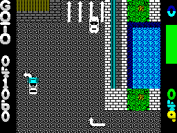Miami Chase (ZX Spectrum) screenshot: Just entered the exit from this level