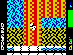 Miami Chase (ZX Spectrum) screenshot: A detour around the coastline