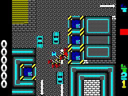 Miami Chase (ZX Spectrum) screenshot: Lost a life in a big explosion