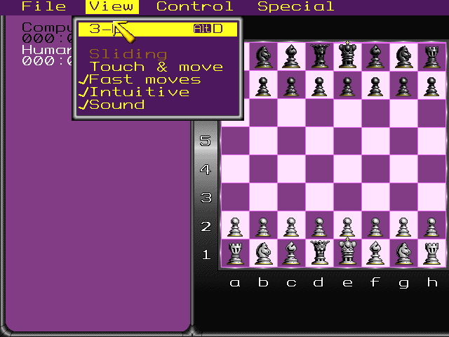 Battle Chess: Special Edition (Windows) screenshot: Battle Chess 4000: 2D top-down view