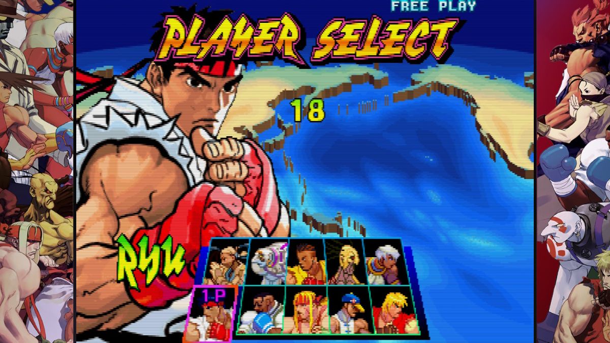 Street Fighter: 30th Anniversary Collection (Nintendo Switch) screenshot: SFIII New Generation - Player select