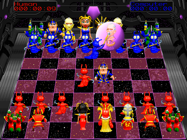 Battle Chess: Special Edition (Windows) screenshot: Battle Chess 4000: Bishop versus pawn