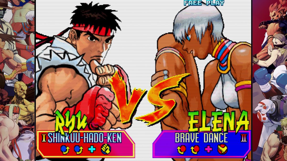 Street Fighter: 30th Anniversary Collection (Nintendo Switch) screenshot: SFIII New Generation - Ryu vs Elena