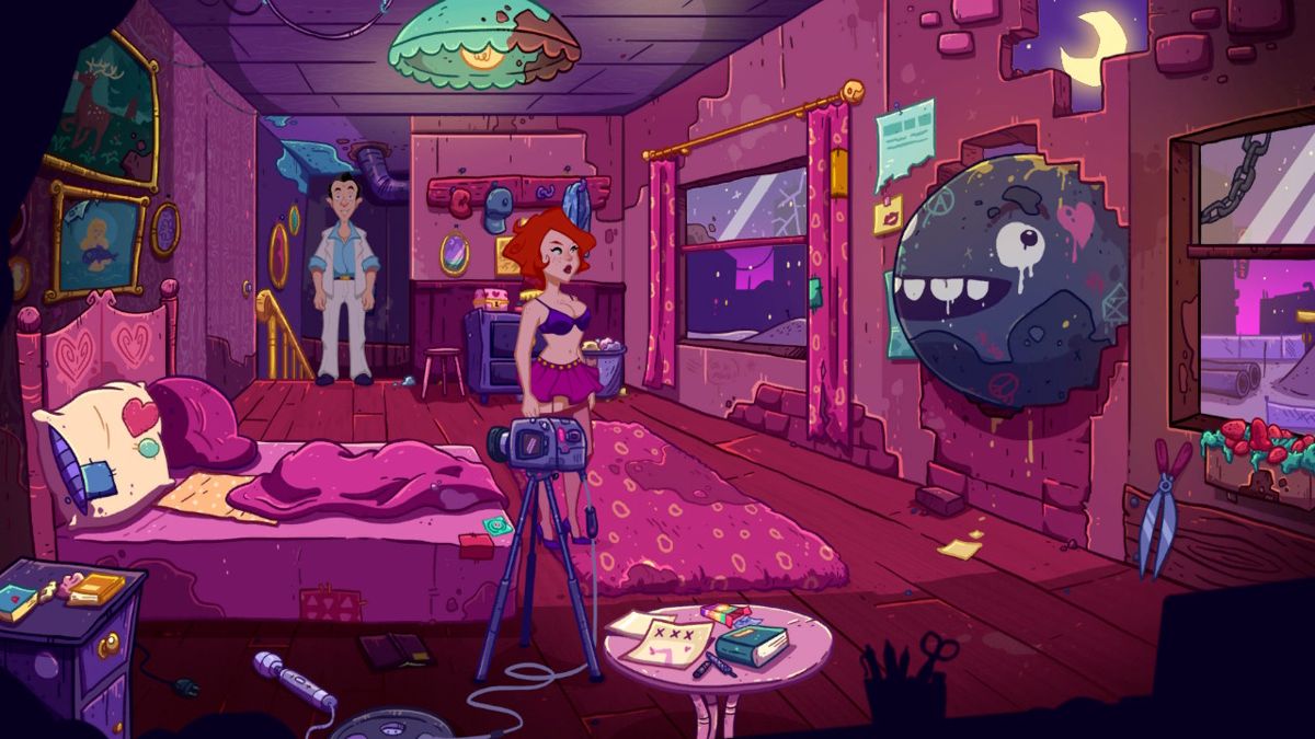 Leisure Suit Larry: Wet Dreams Don't Dry (Nintendo Switch) screenshot: This room brings a lot of memories