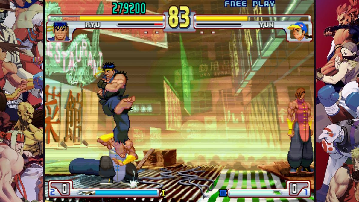 Street Fighter: 30th Anniversary Collection (Nintendo Switch) screenshot: SFIII 3rd Strike - Ryu vs Yun