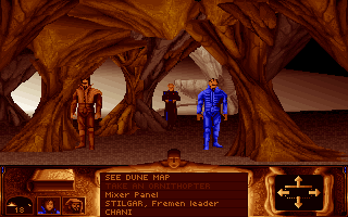 Dune (DOS) screenshot: Fremen's sietch