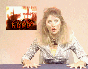 SimCity: Enhanced CD-ROM (DOS) screenshot: The anchor woman. You just got to love those 90's acting.