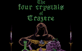 The Four Crystals of Trazere (DOS) screenshot: Title screen (US release)