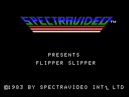 Flipper Slipper (ColecoVision) screenshot: Title screen.