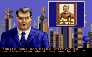 Duke Nukem II (DOS) screenshot: Available in your local book store