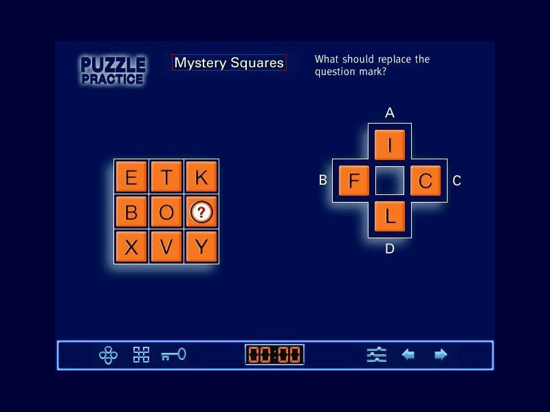 Mensa Ultimate Challenge (Windows) screenshot: A random question from the Puzzle Practice section
