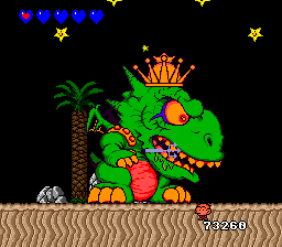 Bonk's Adventure (TurboGrafx-16) screenshot: King Drool is out of his shadow form