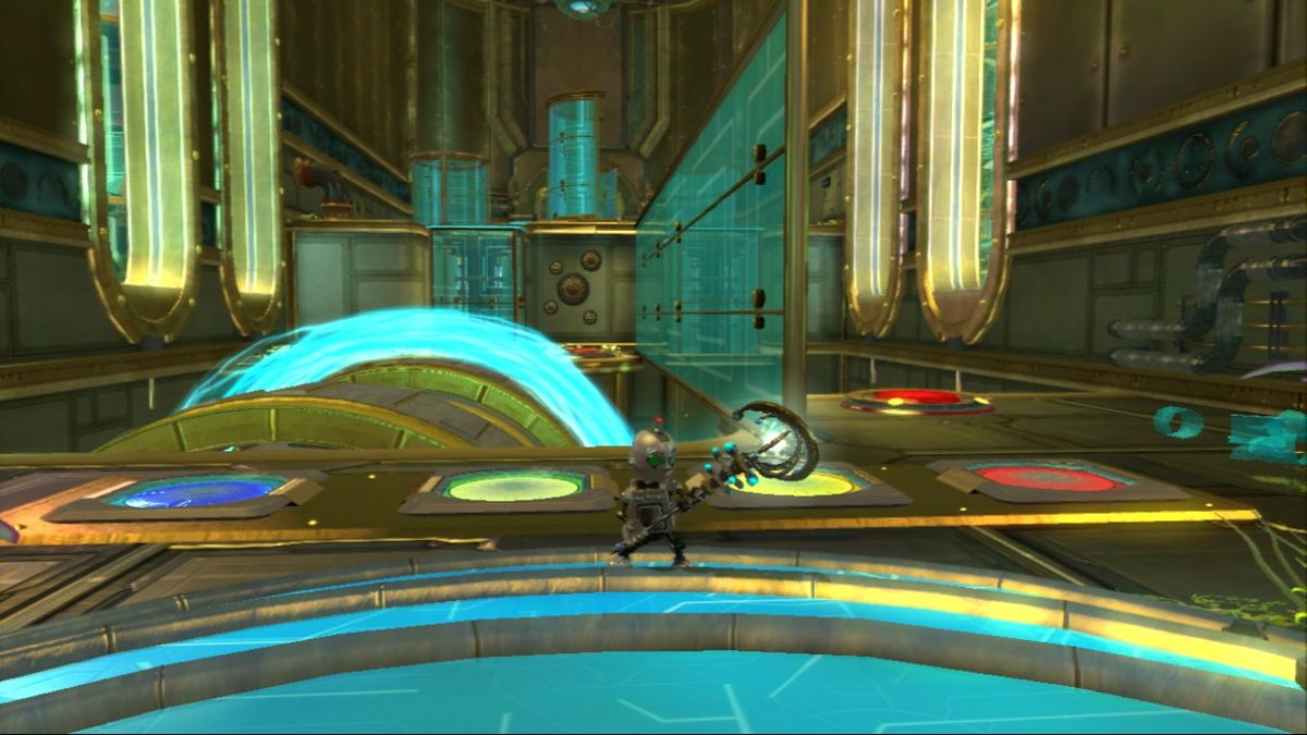 Ratchet & Clank Future: A Crack in Time (PlayStation 3) screenshot: Clank in the great clock.