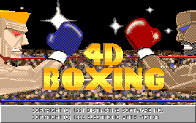 4-D Boxing (PC-98) screenshot: Title screen