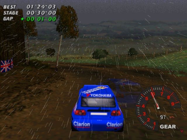 V-Rally: Edition 99 (Windows) screenshot: Ghost of Rally England.