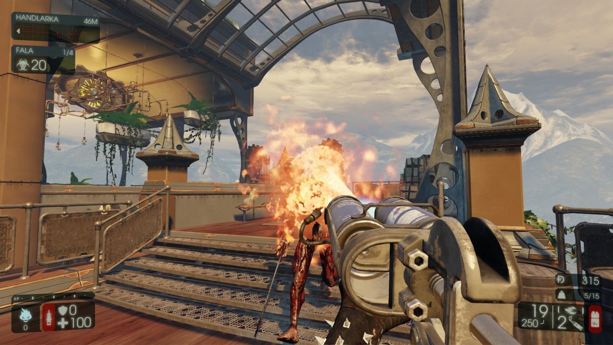 Killing Floor 2 (Windows) screenshot: Beautiful day to burn some enemies