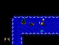 Daffy Duck in Hollywood (SEGA Master System) screenshot: Waargh! A Bat!