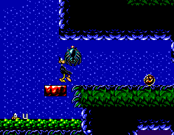 Daffy Duck in Hollywood (SEGA Master System) screenshot: Attacked by a giant spider