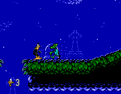 Daffy Duck in Hollywood (SEGA Master System) screenshot: Daffy! Look in front of you!