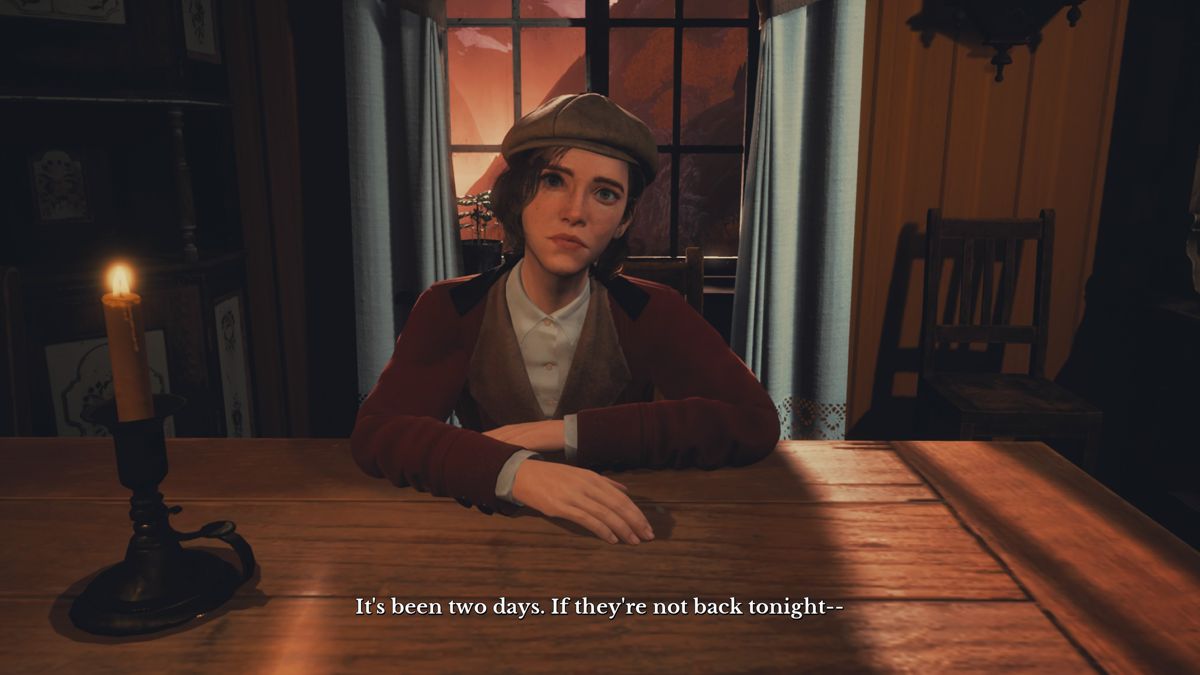 Draugen (PlayStation 4) screenshot: Talking to Lissie about things we've discovered so far