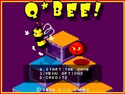 Q*Bee! (ZX Spectrum Next) screenshot: Title screen.