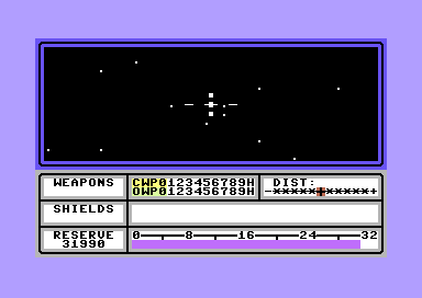 Star Battle (Commodore 64) screenshot: Ship View