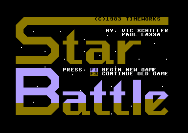 Star Battle (Commodore 64) screenshot: Title Screen