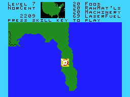 War Room (ColecoVision) screenshot: The last hold out at Tampa, Florida is finally defeated.