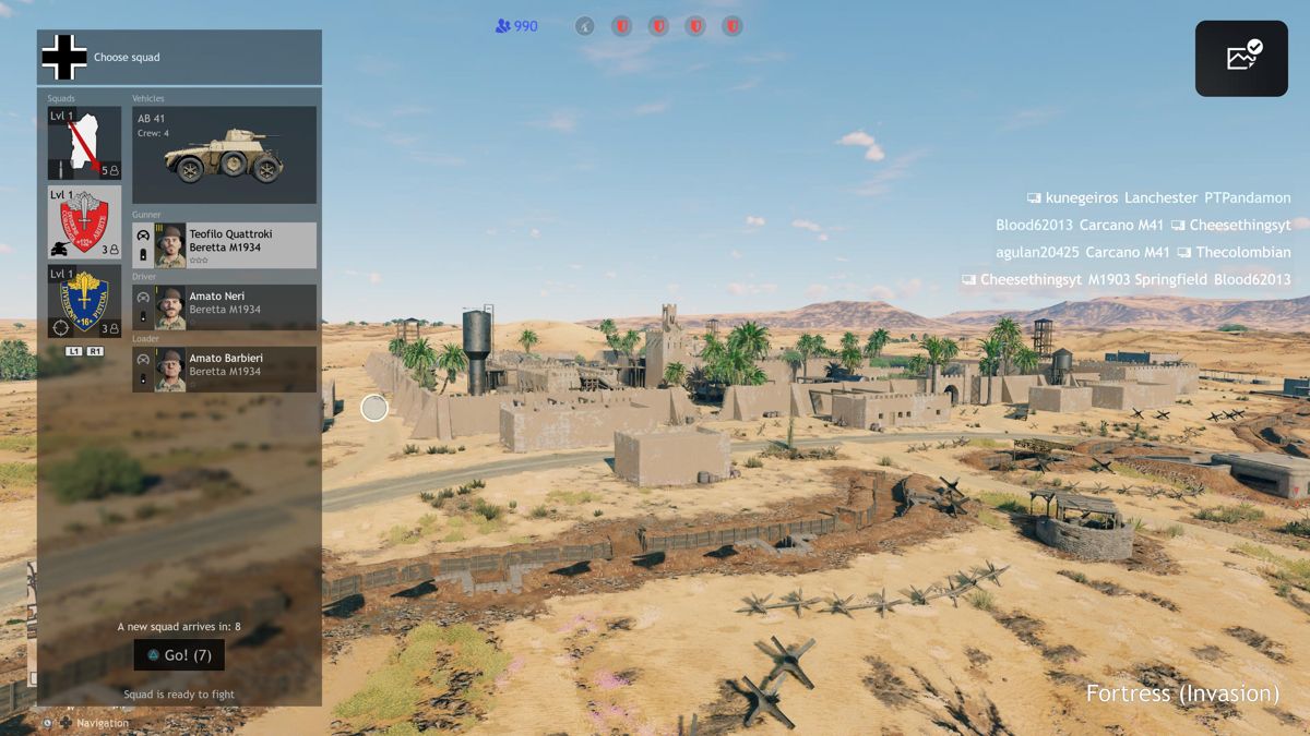 Enlisted (PlayStation 5) screenshot: Tunisia Update: Battle for Tunisia map match starting