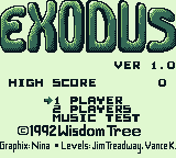 Exodus: Journey to the Promised Land (Game Boy) screenshot: The title screen.