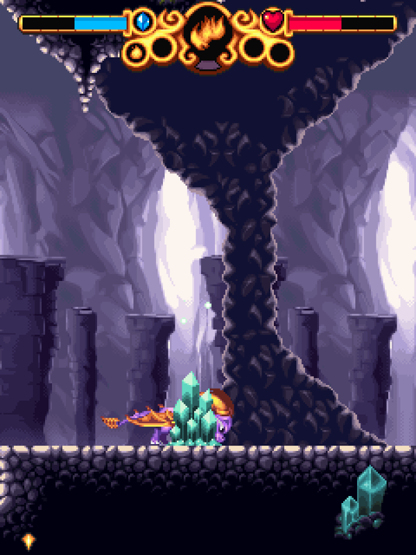 The Legend of Spyro: Dawn of the Dragon (J2ME) screenshot: Breaking a crystal