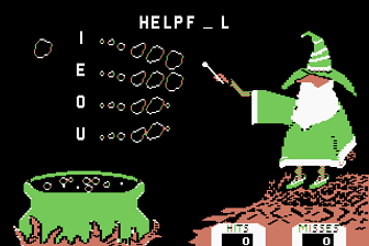 Spelling Wiz (Atari 8-bit) screenshot: HELPFUL