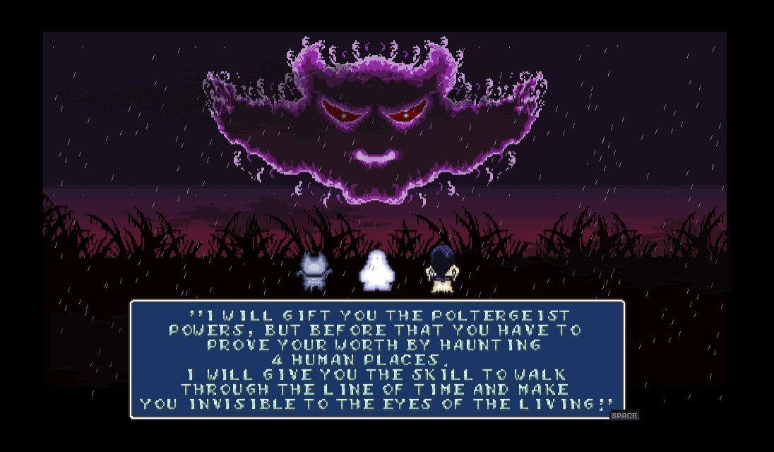Super BOO Quest (Windows) screenshot: Backstory