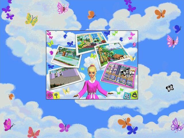 Barbie Cool Looks Fashion Designer (Windows) screenshot: At this point in the tutorial Barbie is explaining that there are multiple locations to select