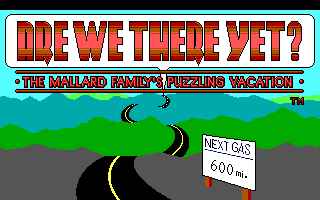 Are We There Yet? (DOS) screenshot: Title screen (EGA)