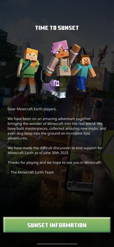 Minecraft Earth (iPhone) screenshot: That's it.