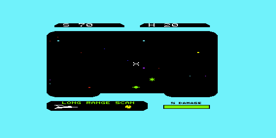 Asteroid Attack (VIC-20) screenshot: Incoming Asteroid