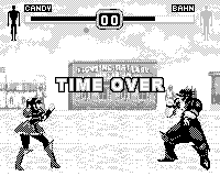 Fighters Megamix (Game.Com) screenshot: Time over screen