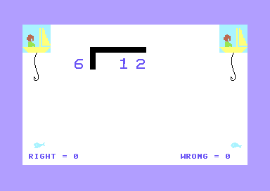 microDivision (Commodore 64) screenshot: Dividing Numbers