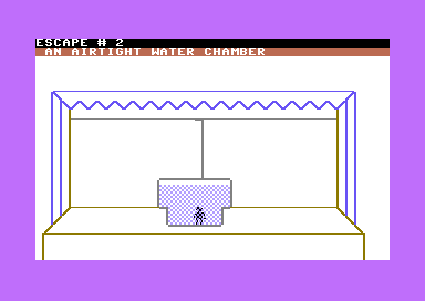 Houdini Escape (Commodore 64) screenshot: Escape from a Water Trap