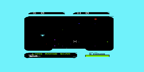 Asteroid Attack (VIC-20) screenshot: Empty Space
