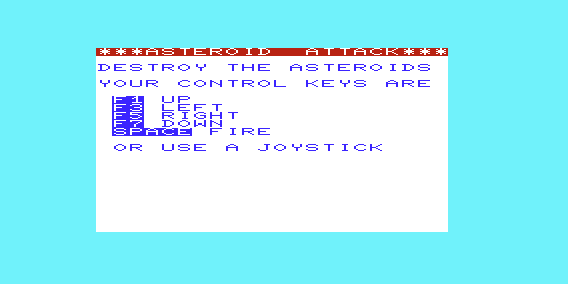 Asteroid Attack (1982) - MobyGames