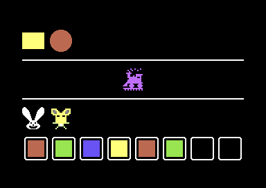 Match Up! (Commodore 64) screenshot: Completing the Sorting Game