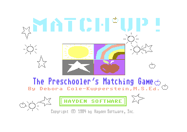 Match Up! (Commodore 64) screenshot: Title Screen