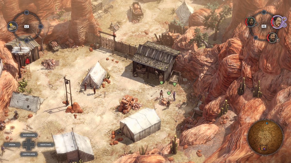 Desperados III (PlayStation 4) screenshot: Imprisoned at the Devitt goldmine