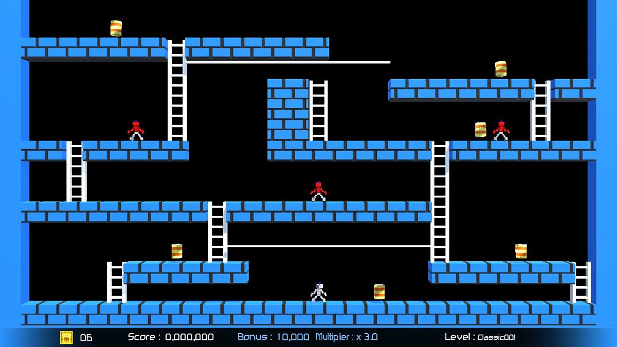 Lode Runner: Legacy (Nintendo Switch) screenshot: Classic level 1